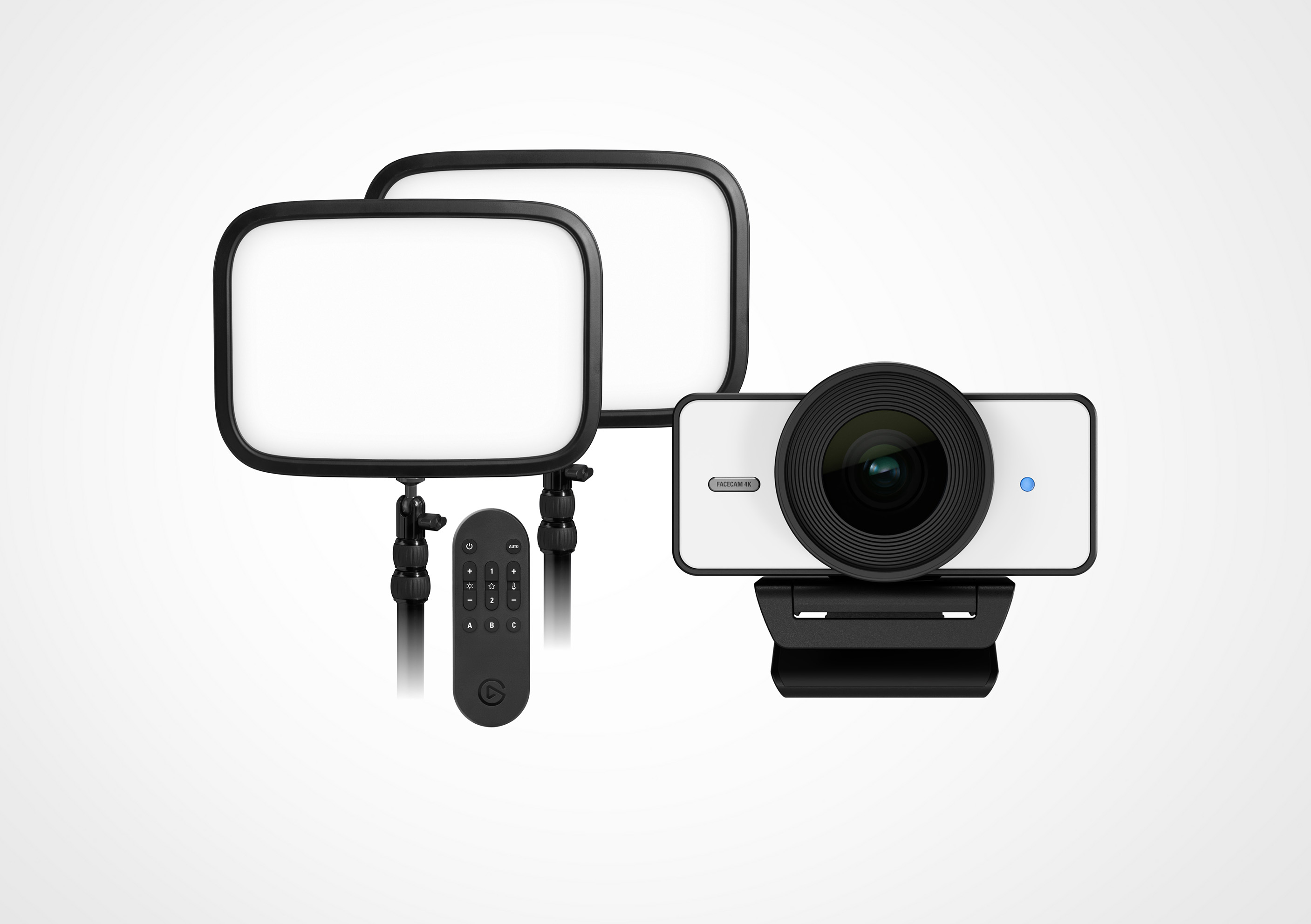 Facecam 4K (White) and 2x Key Light Bundle | Elgato